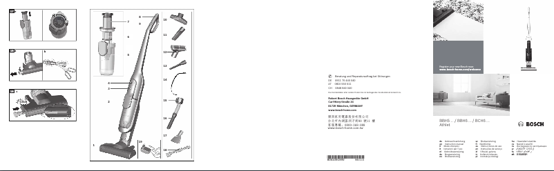 Page n°1 - Manuel utilisateur Bosch Athlet BCH625KTGB
