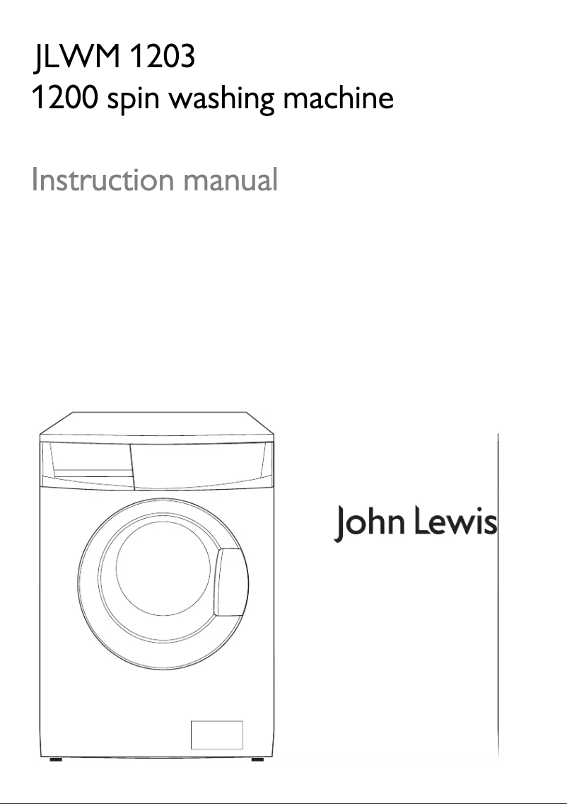 Page n°1 - Manuel utilisateur John Lewis JLWM 1203