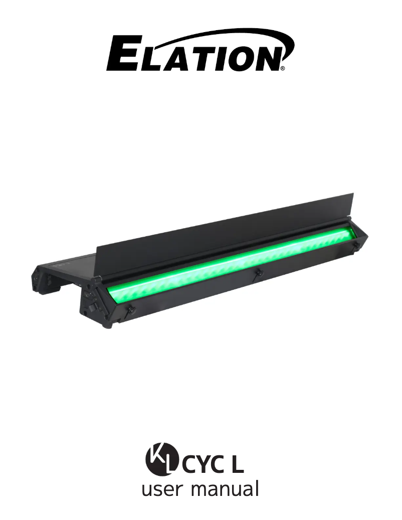 Page 1 de la notice Manuel utilisateur Elation KL Cyc L