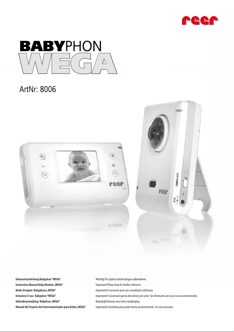 Image de la première page du manuel de l'appareil Wega