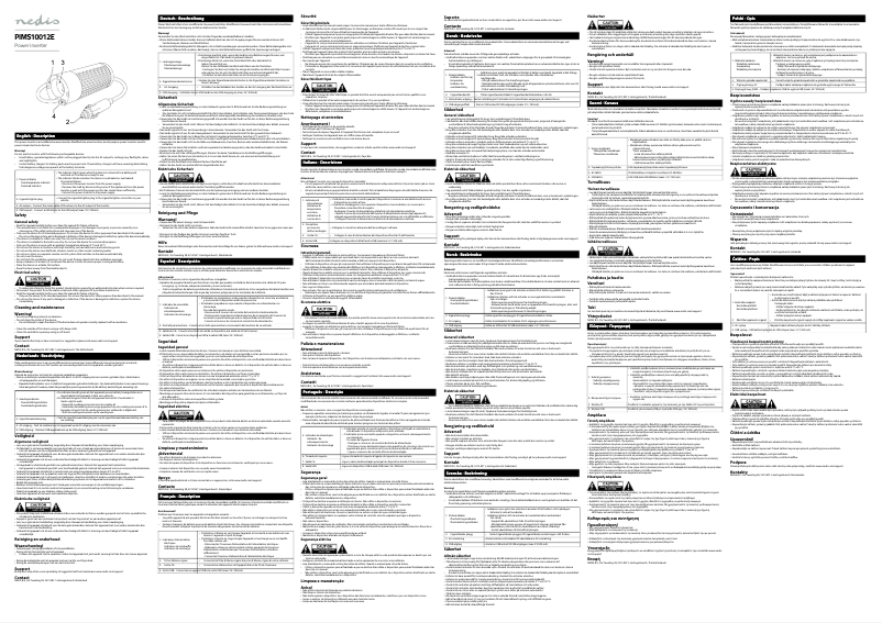 Page 1 de la notice Manuel utilisateur Nedis PIMS10012E