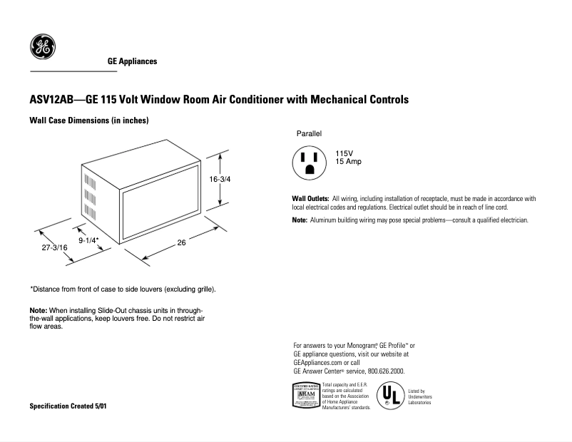 Image de la première page du manuel de l'appareil ASV12AB