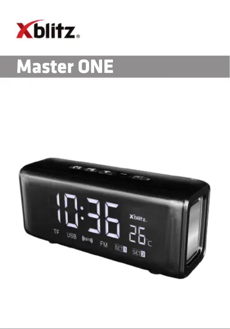 Page n°1 - Manuel utilisateur Xblitz Master One