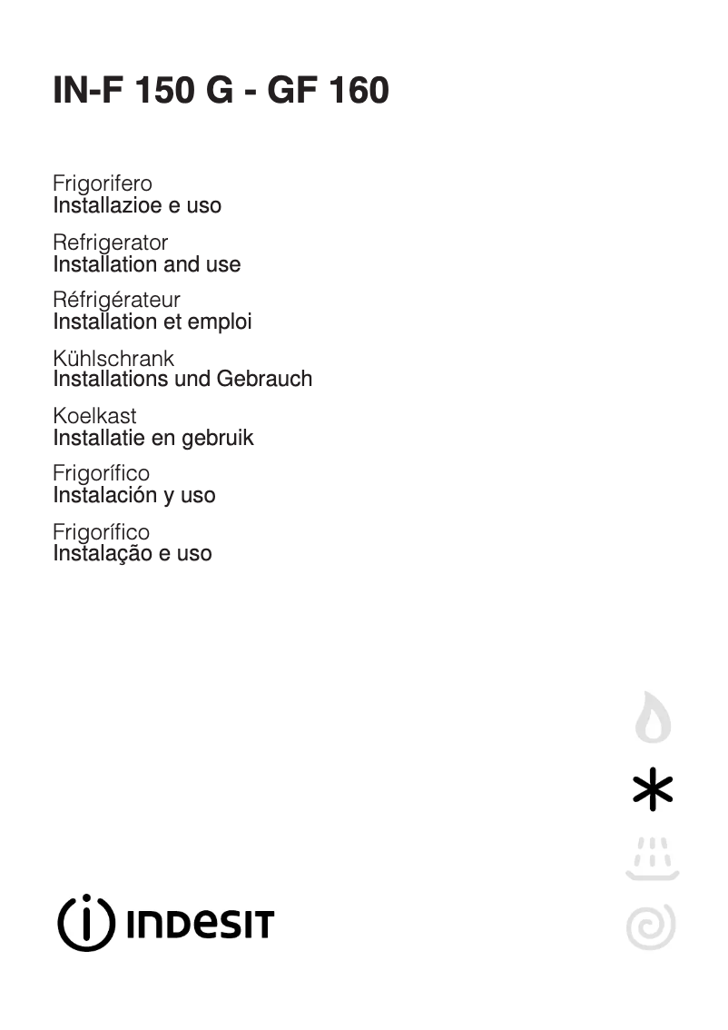 Page n°1 - Manuel utilisateur Indesit GF 160 I