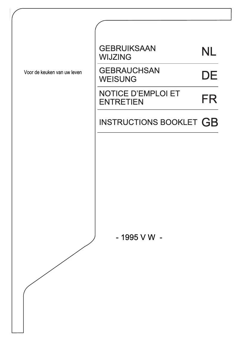 Image de la première page du manuel de l'appareil 1995VWRVS