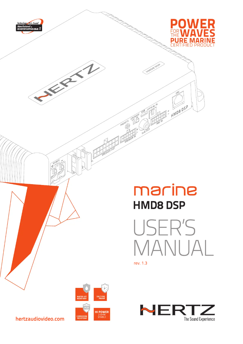 Page 1 de la notice Manuel utilisateur Hertz HMD8 DSP