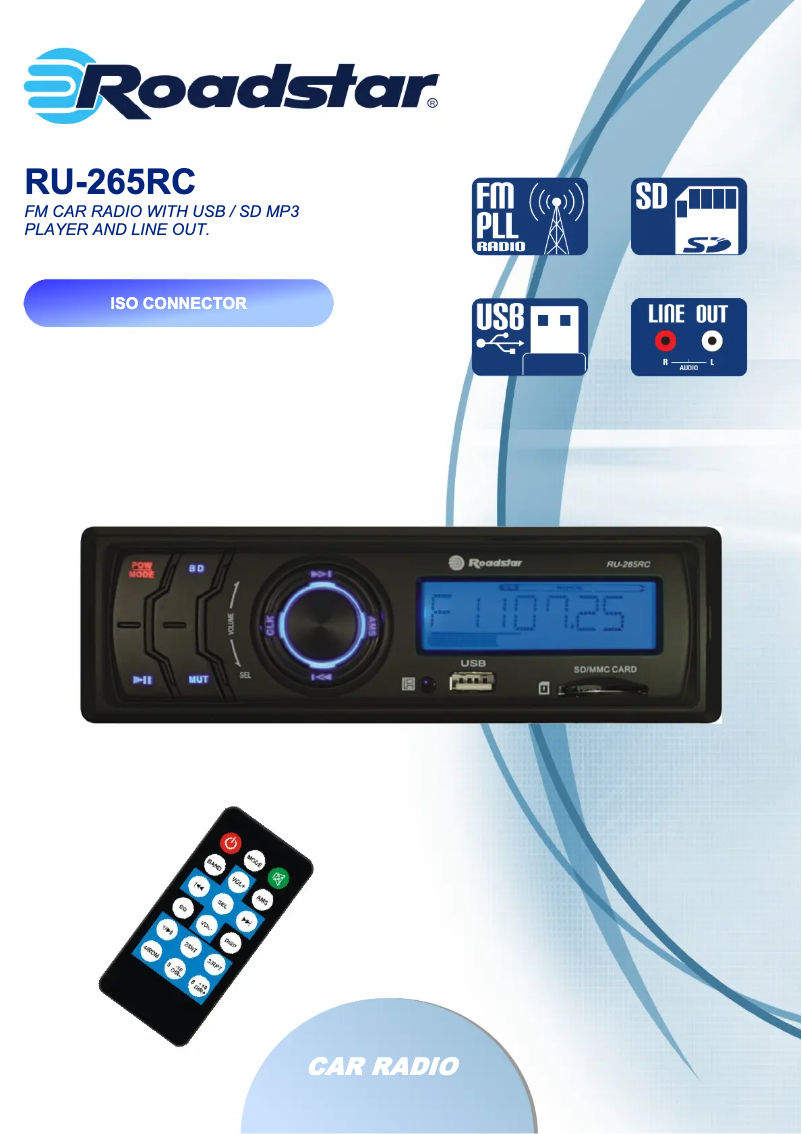 Page n°1 - Fiche technique Roadstar RU-265RC