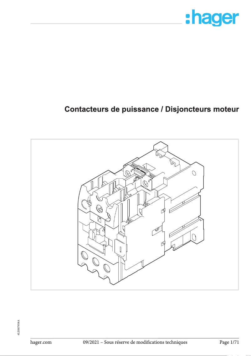 Page n°1 - Brochure Hager MZ521N