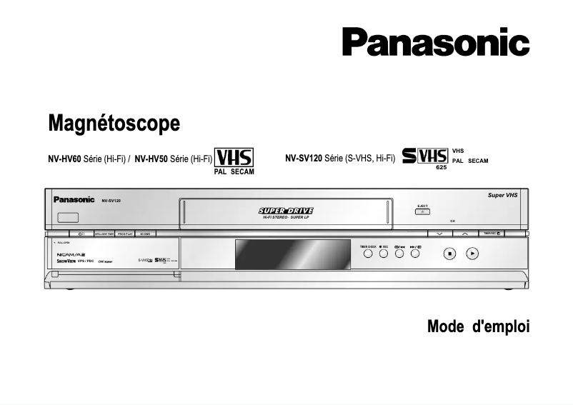 Image de la première page du manuel de l'appareil NV-SV120