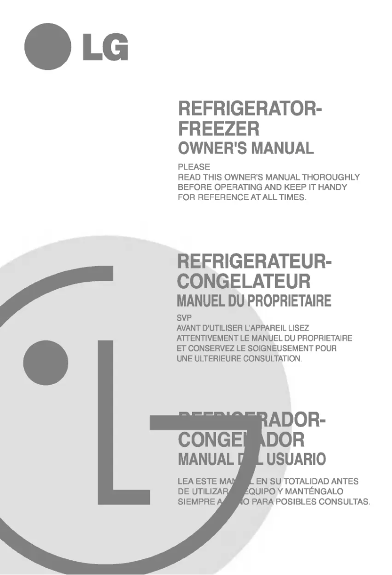 Page 1 de la notice Manuel utilisateur LG GR-G602JVC