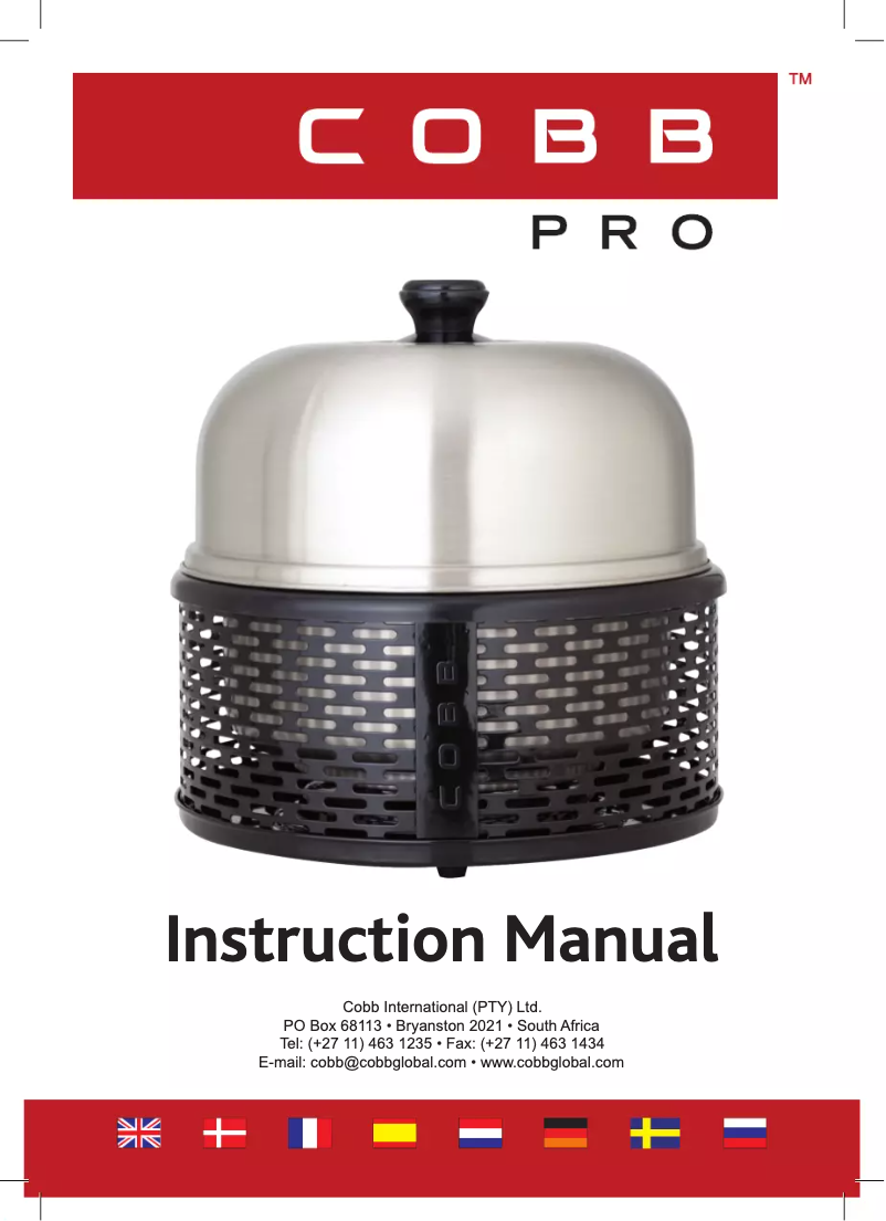 Page 1 de la notice Manuel utilisateur Cobb Pro