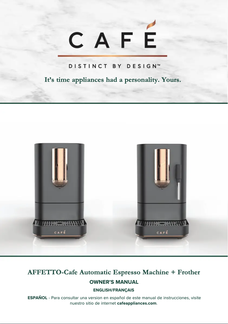 Page n°1 - Manuel utilisateur GE Café C7CEBAS2RS3