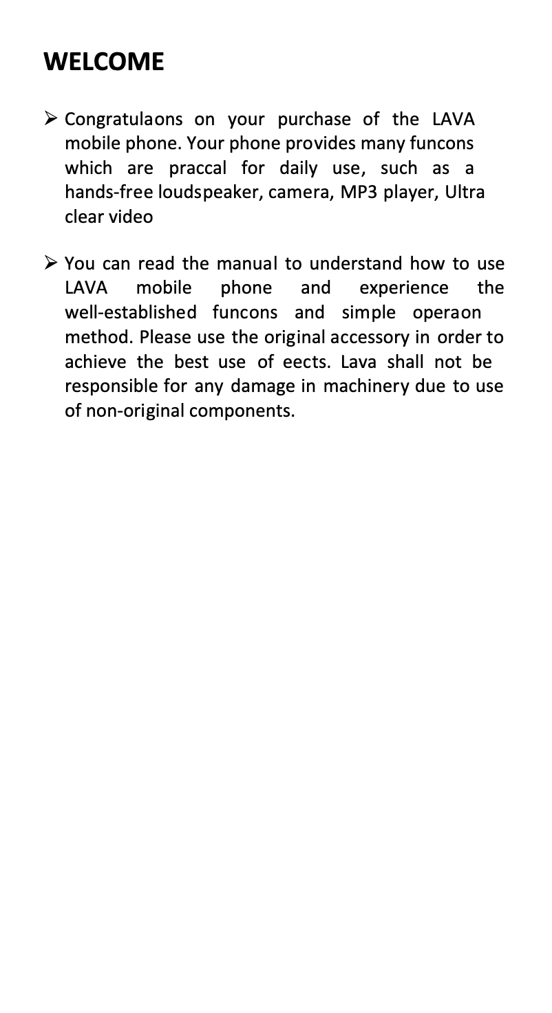 Page 1 de la notice Manuel utilisateur Lava Iris 349i