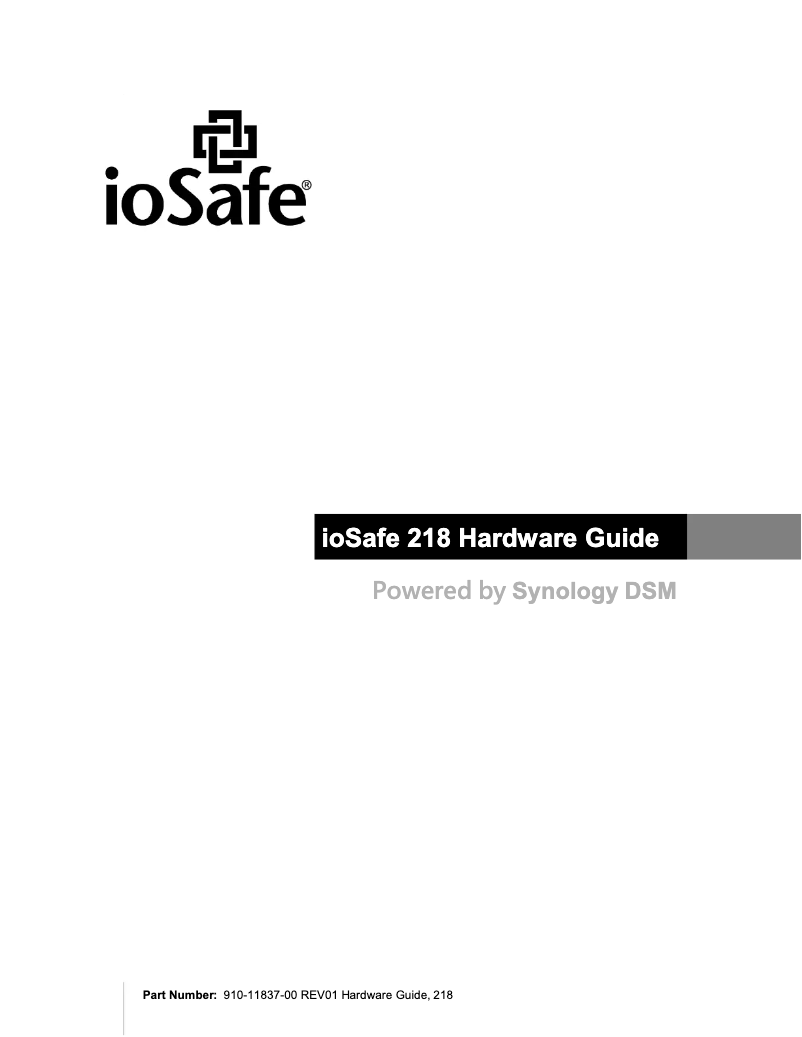 Página 1 del manual Manual de usuario ioSafe 218