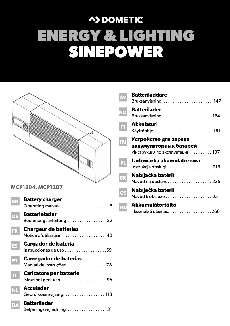 Image de la première page du manuel de l'appareil PerfectCharge MCP 1204