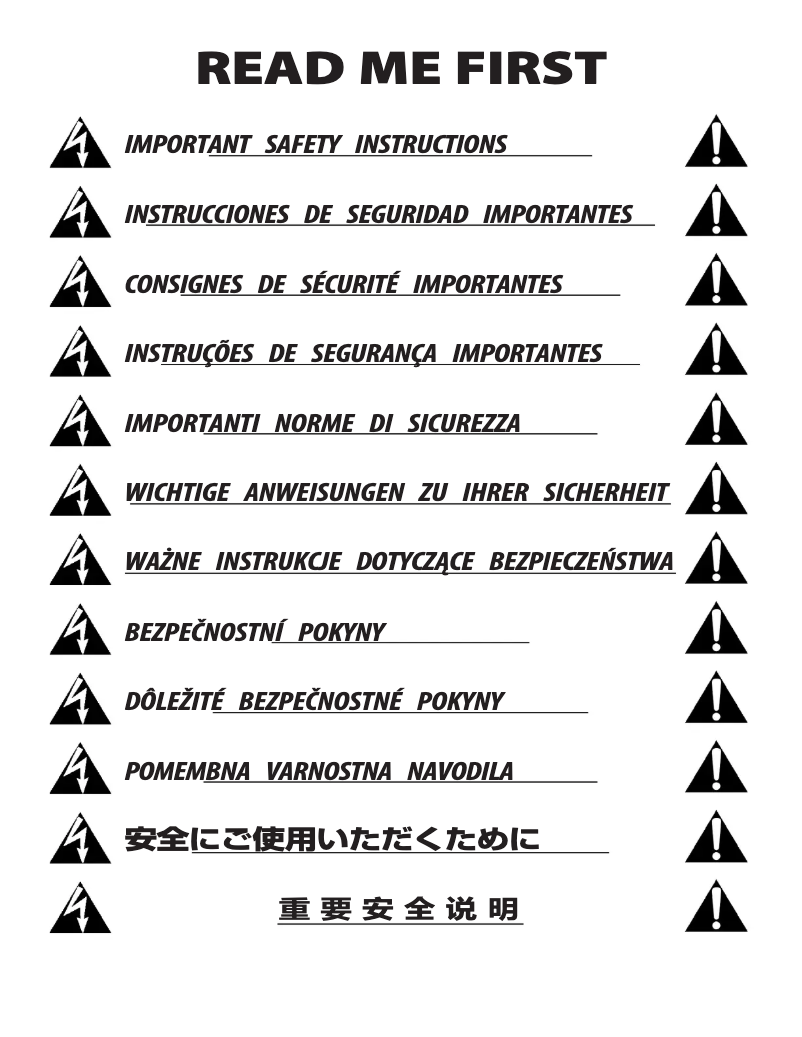 Page 1 de la notice Instructions de sécurité Fender '57 Custom Champ