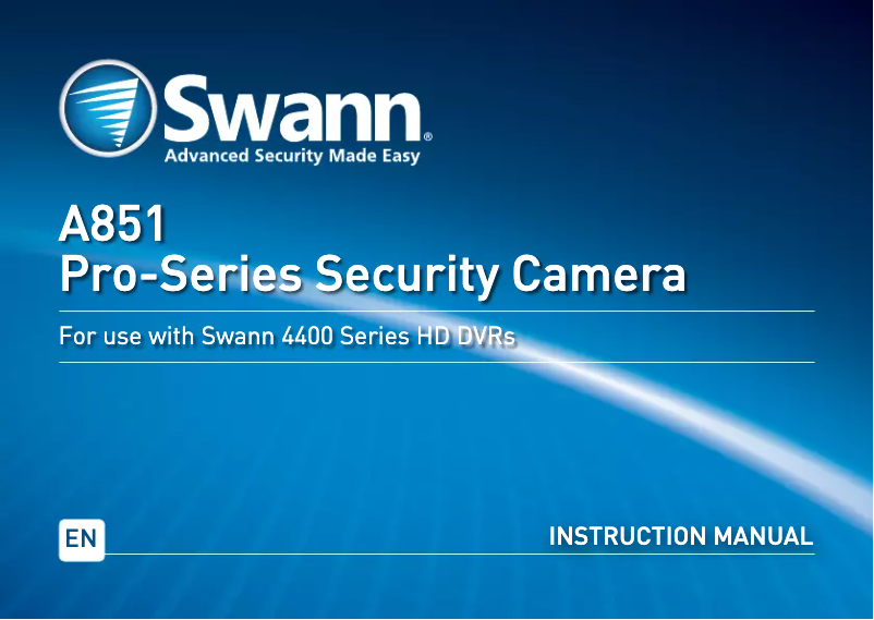 Image de la première page du manuel de l'appareil PRO-A851