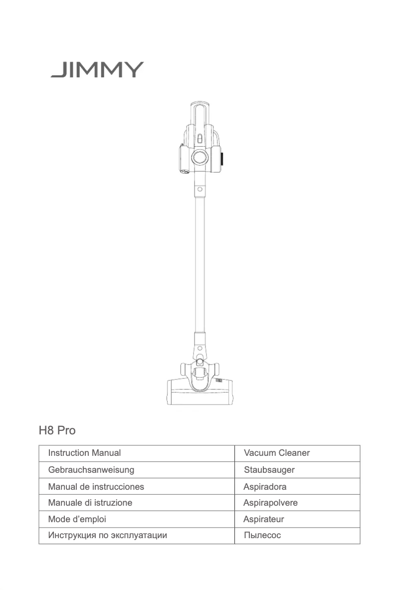 Page n°1 - Manuel utilisateur JIMMY H8 Pro