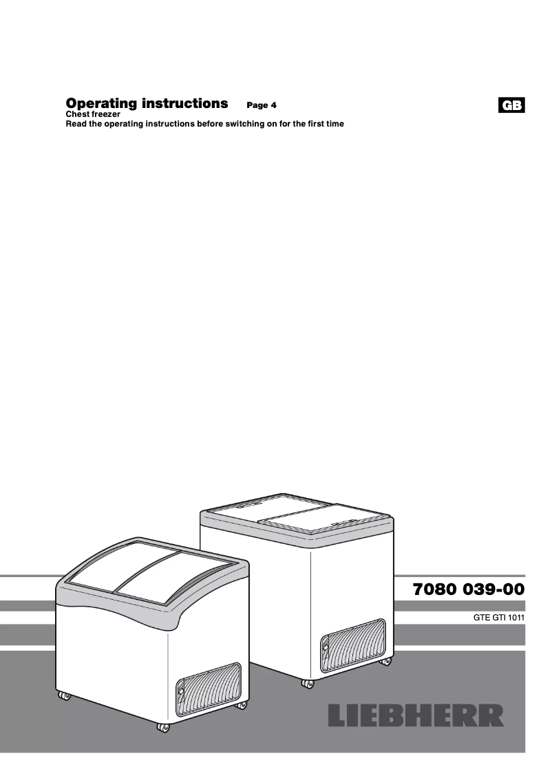 Page n°1 - Manuel utilisateur Liebherr GTE 1501-12