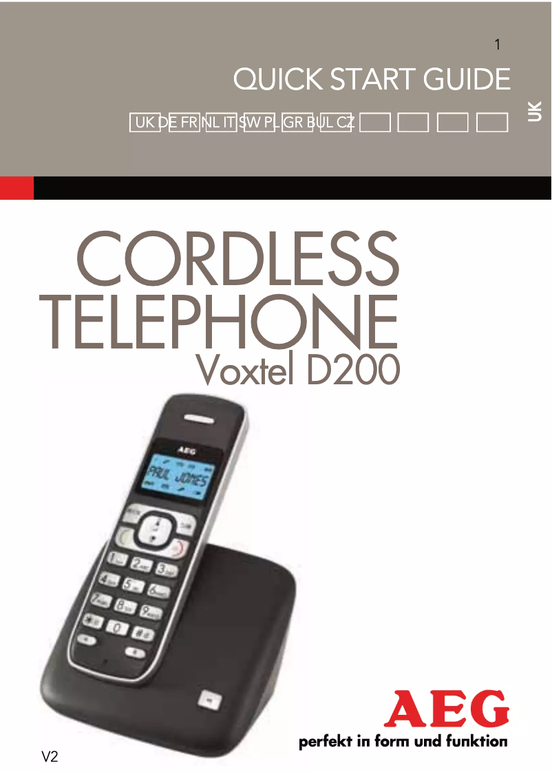 Página 1 del manual Manual de usuario AEG Voxtel D200