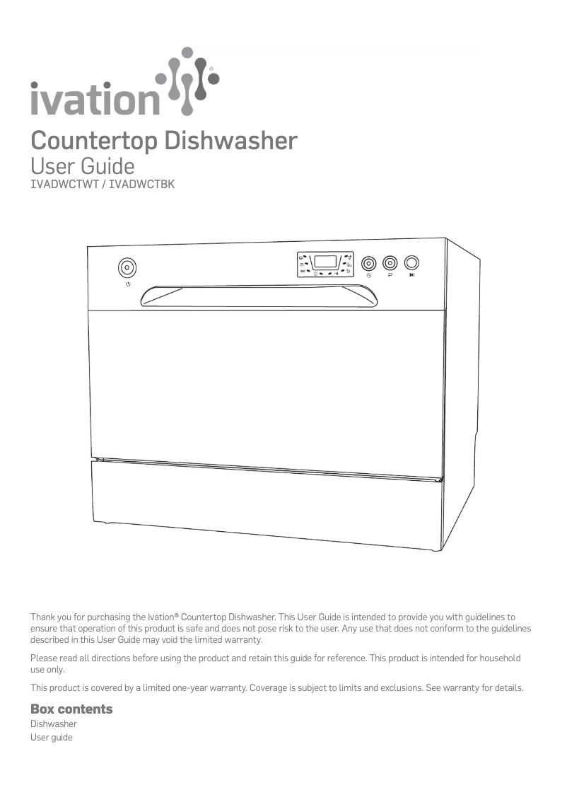 Page n°1 - Manuel utilisateur Ivation IVADWCTBK