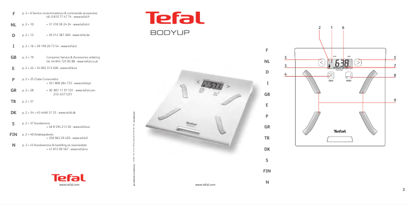 Page 1 de la notice Manuel utilisateur Tefal BodyUp BM2024