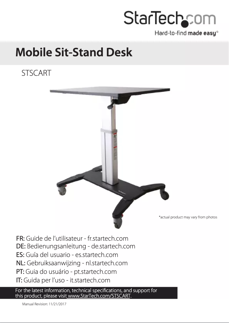 Page 1 de la notice Manuel utilisateur StarTech.com STSCART