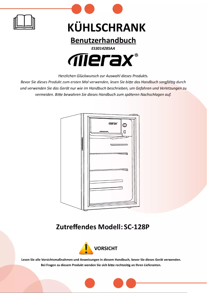 Page n°1 - Manuel utilisateur Merax SC-128P