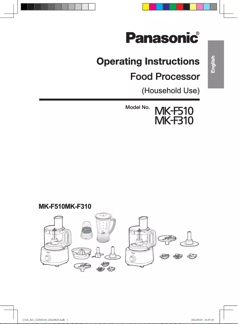 Page n°1 - Manuel utilisateur Panasonic MK-F510