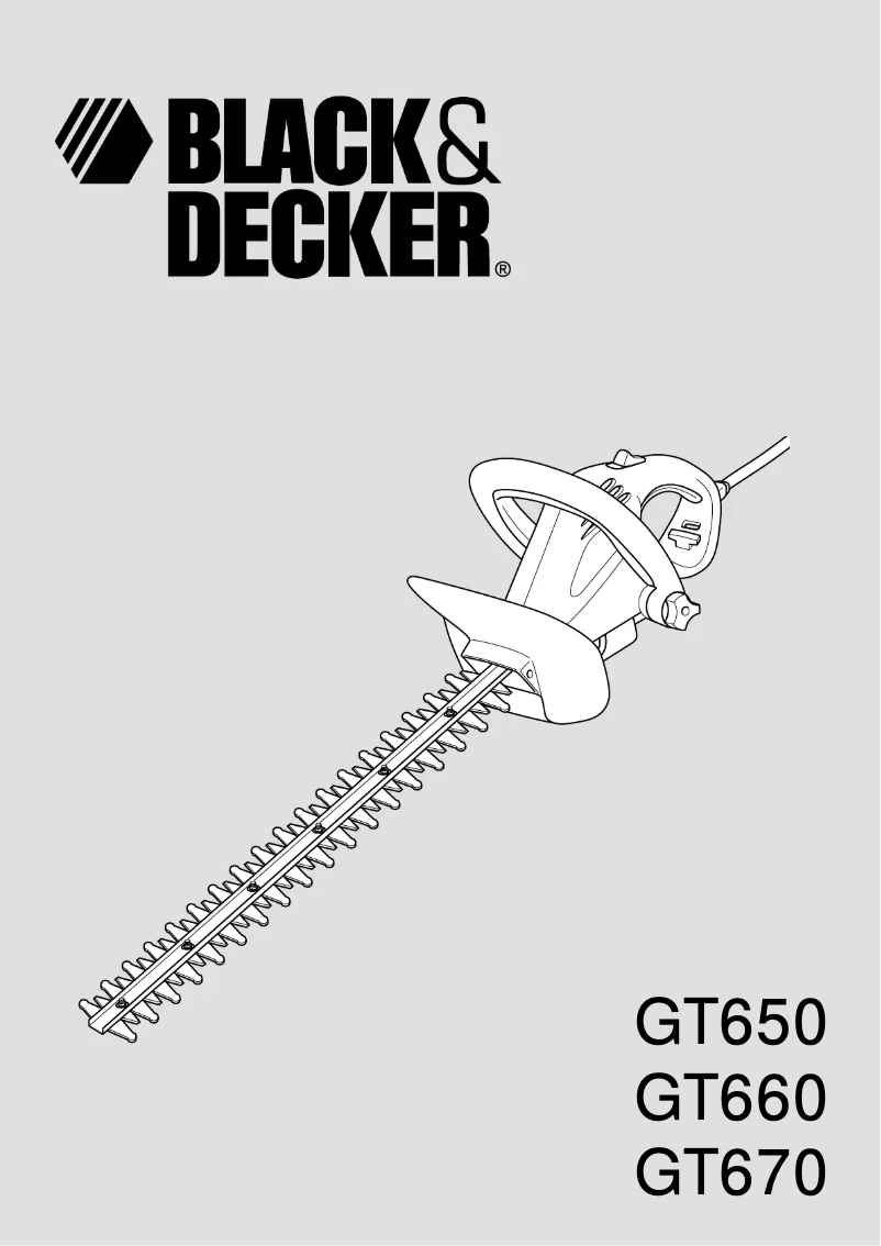 Page n°1 - Manuel utilisateur Black & Decker GT650