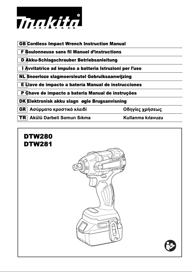 Page 1 de la notice Manuel utilisateur Makita DTW281RTJ