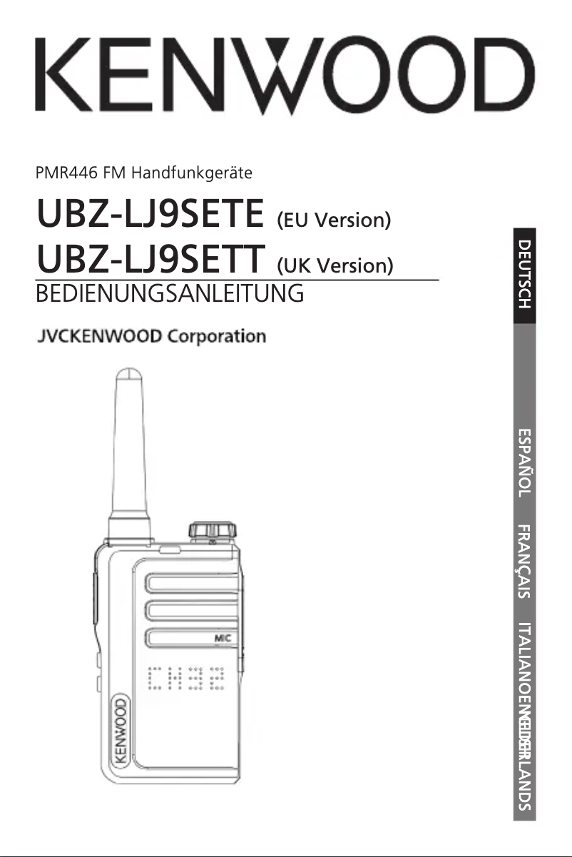 Page n°1 - Manuel utilisateur Kenwood UBZ-LJ9