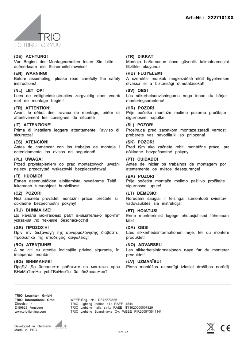 Image de la première page du manuel de l'appareil Gaston 222710131