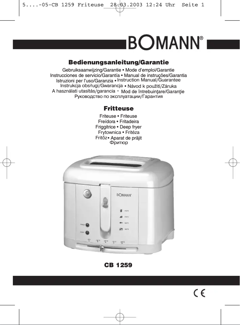 Image de la première page du manuel de l'appareil CB 1259