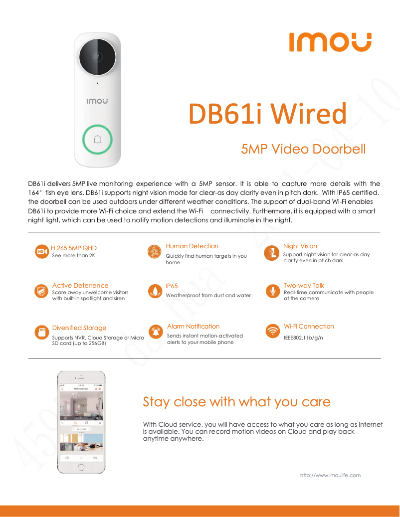 Imagen de la primera página del manual del dispositivo DB61i