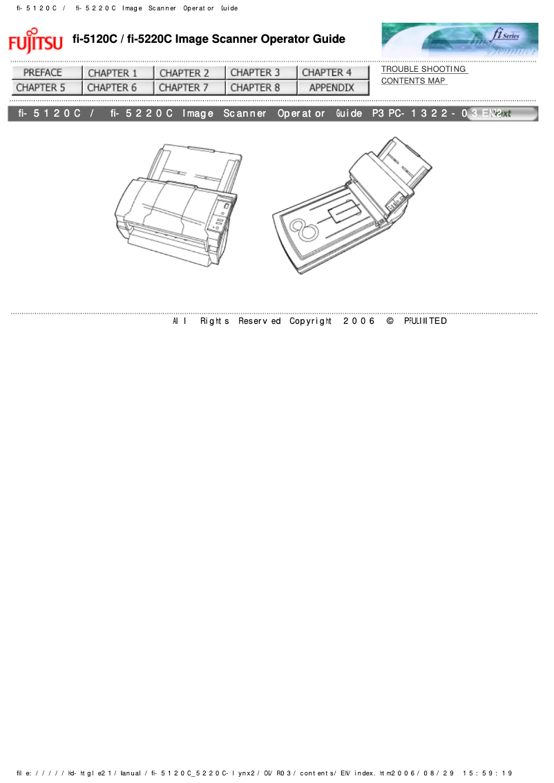 Image de la première page du manuel de l'appareil fi-5120C