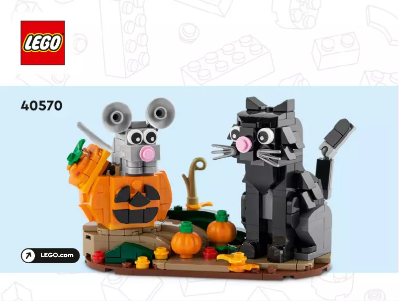 Page 1 de la notice Manuel utilisateur Lego Halloween Cat & Mouse 40570