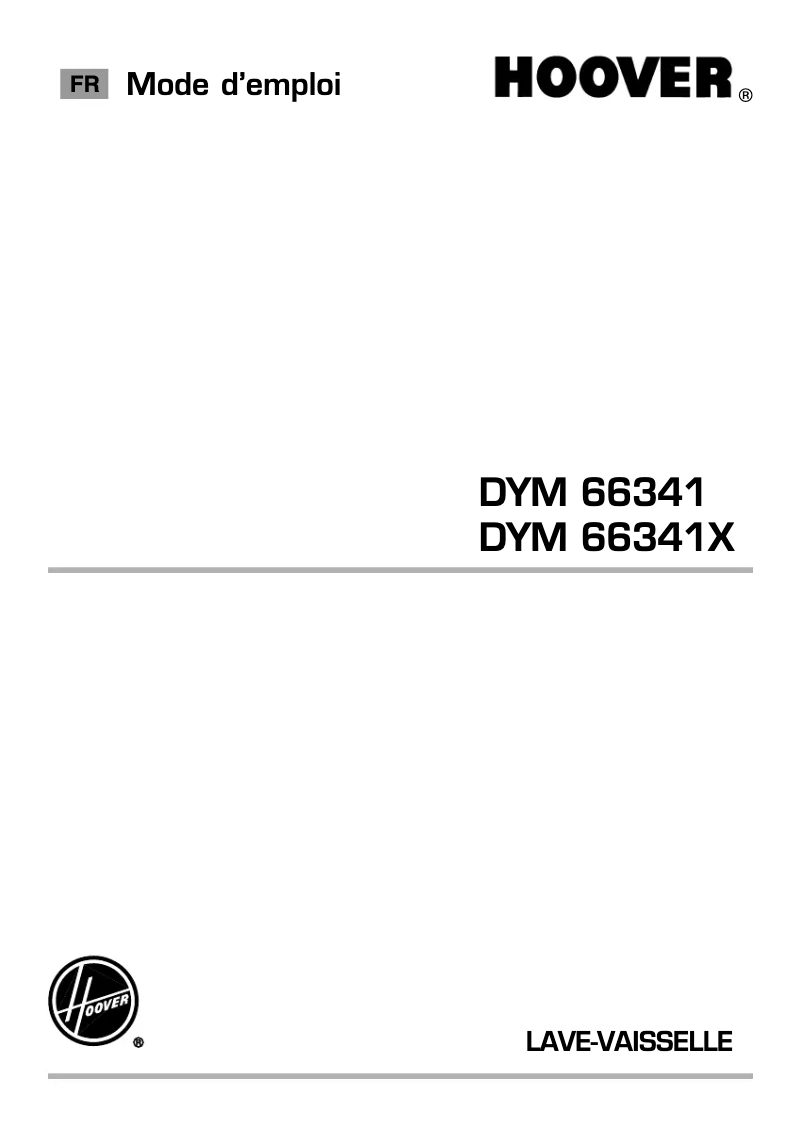 Page n°1 - Manuel utilisateur Hoover DYM 66341-47