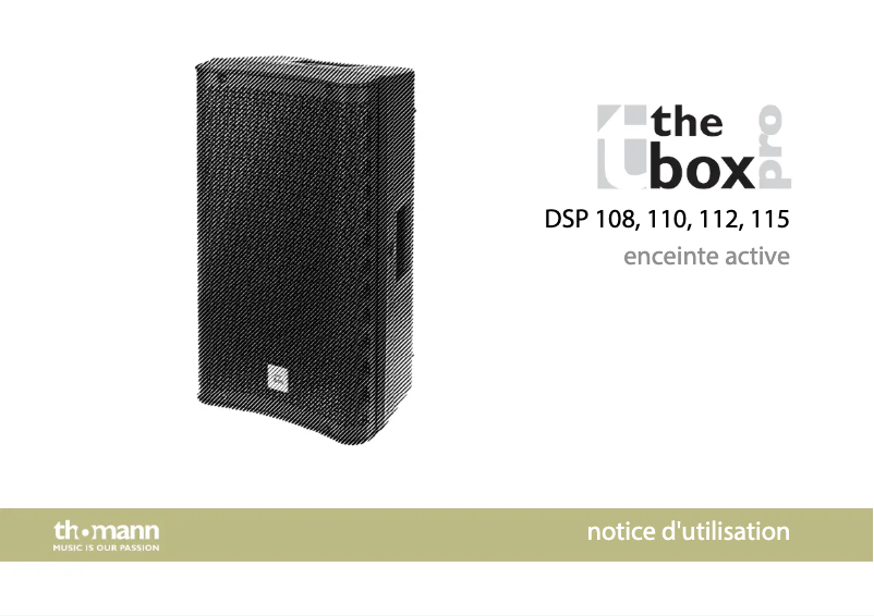 Page n°1 - Manuel utilisateur The Box Pro DSP 112