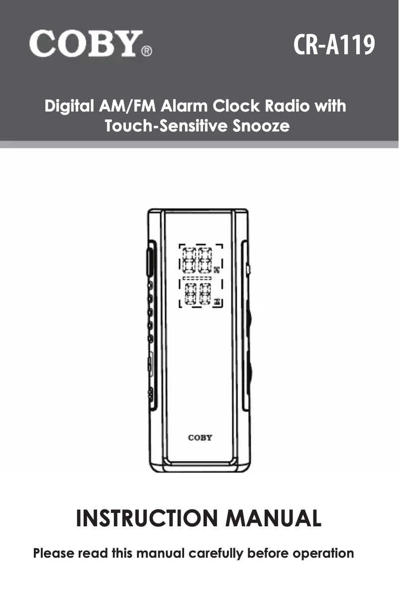 Page 1 de la notice Manuel utilisateur Coby CR-A119