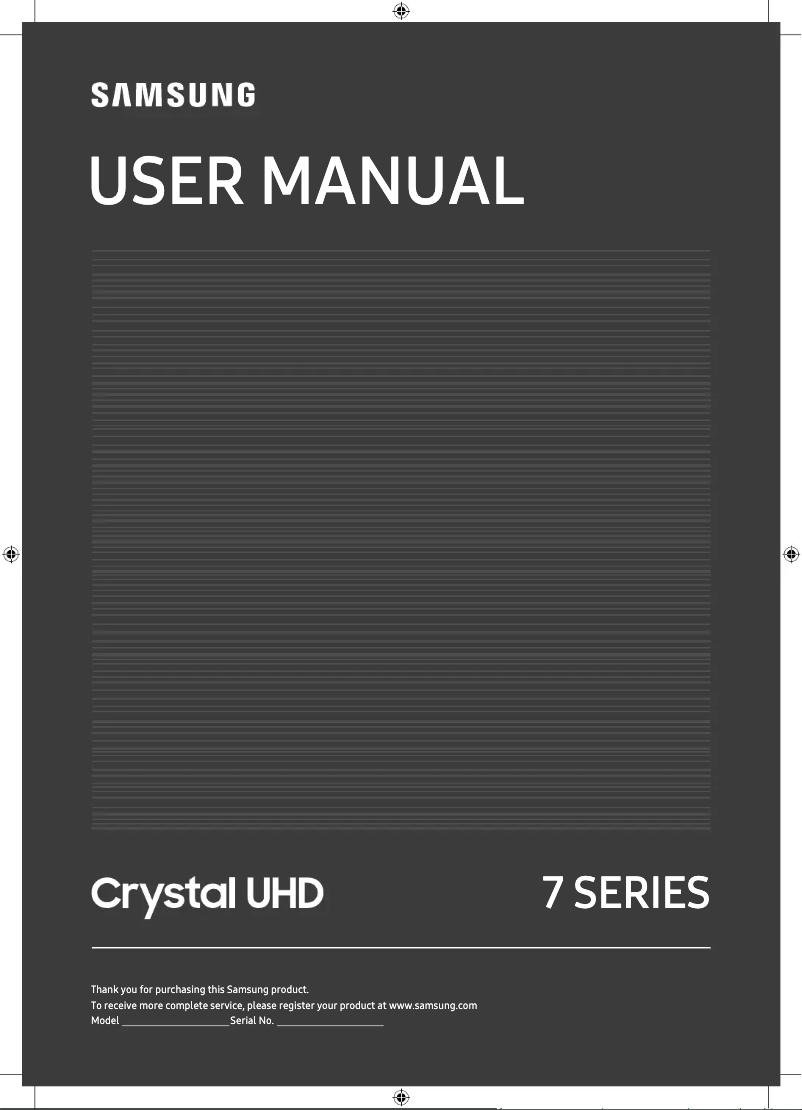Image de la première page du manuel de l'appareil UE65TU7105K