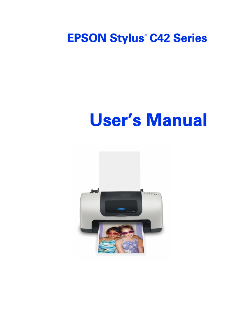 Page 1 de la notice Manuel utilisateur Epson Stylus C42UX