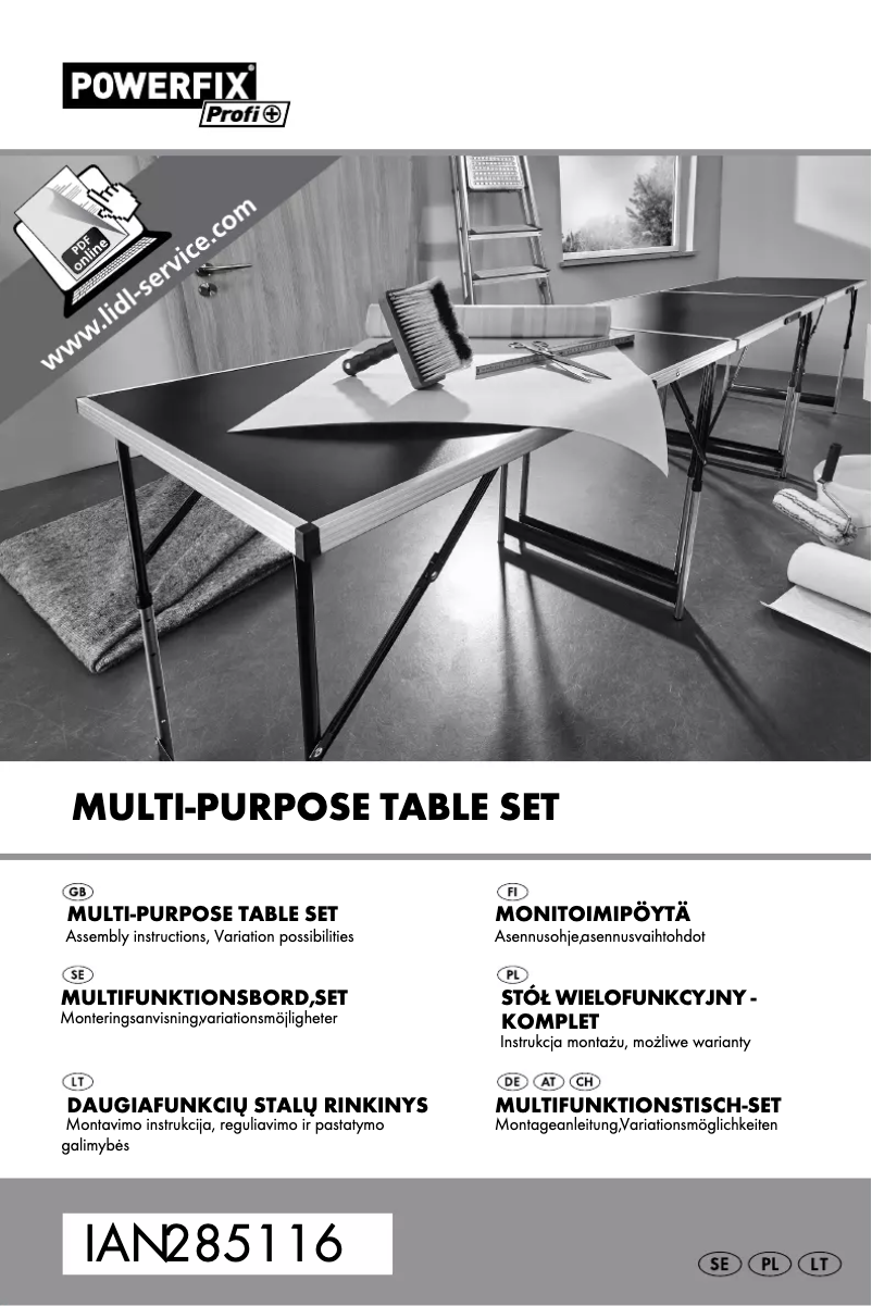 Page 1 de la notice Manuel utilisateur Powerfix IAN 285116