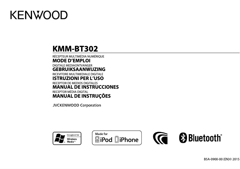 Image de la première page du manuel de l'appareil KMM-BT302
