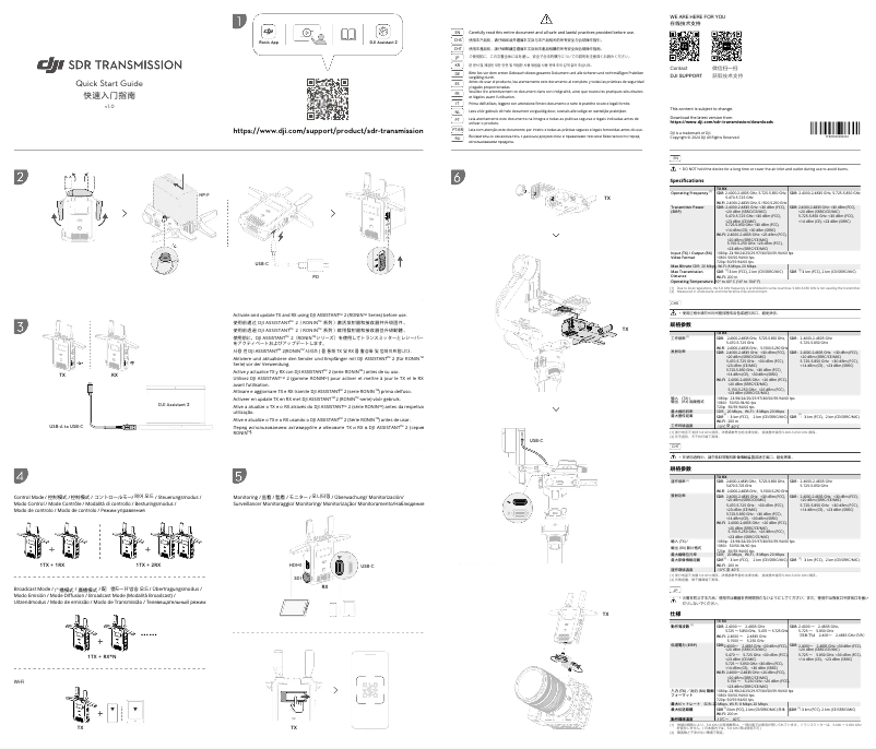 Page n°1 - Manuel utilisateur DJI SDR Transmission