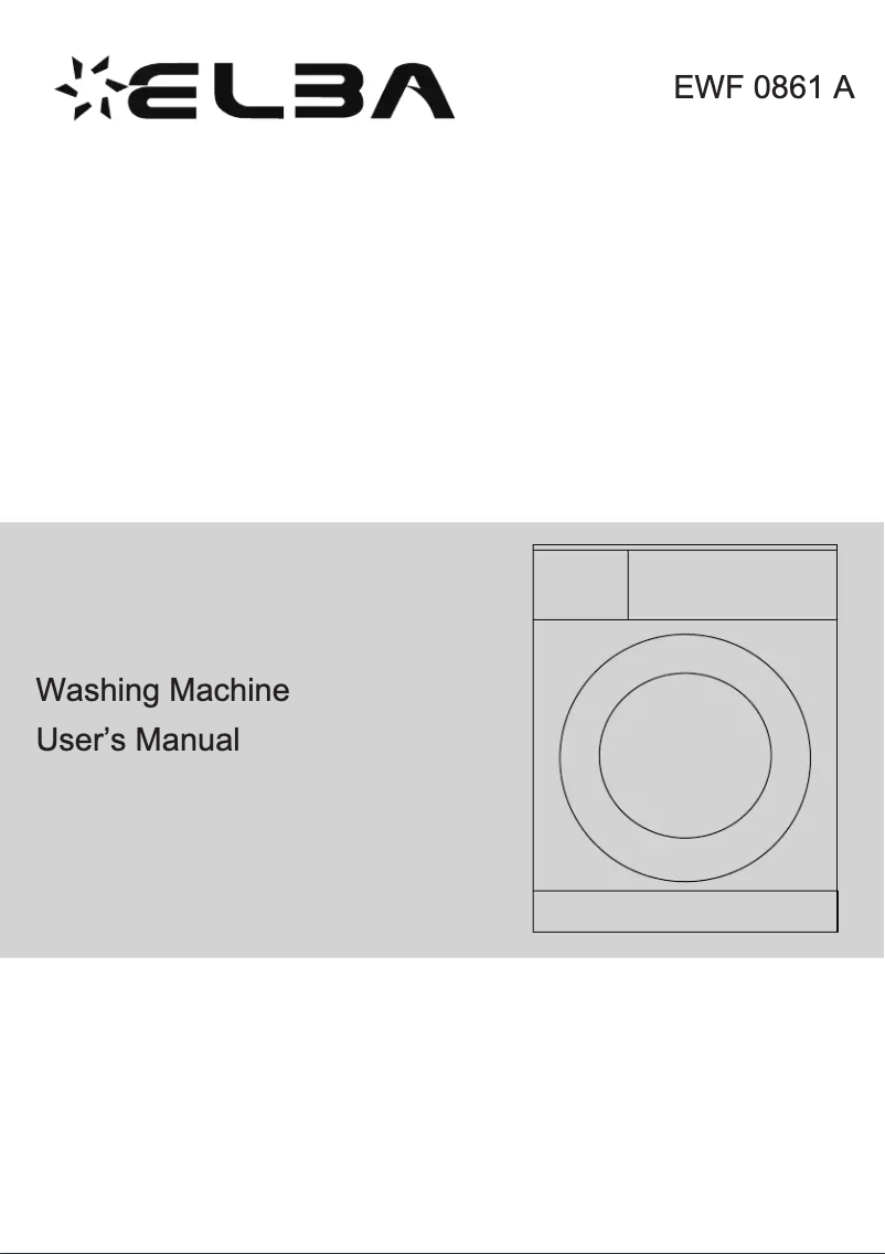 Page 1 de la notice Manuel utilisateur Elba EWF 0861 A