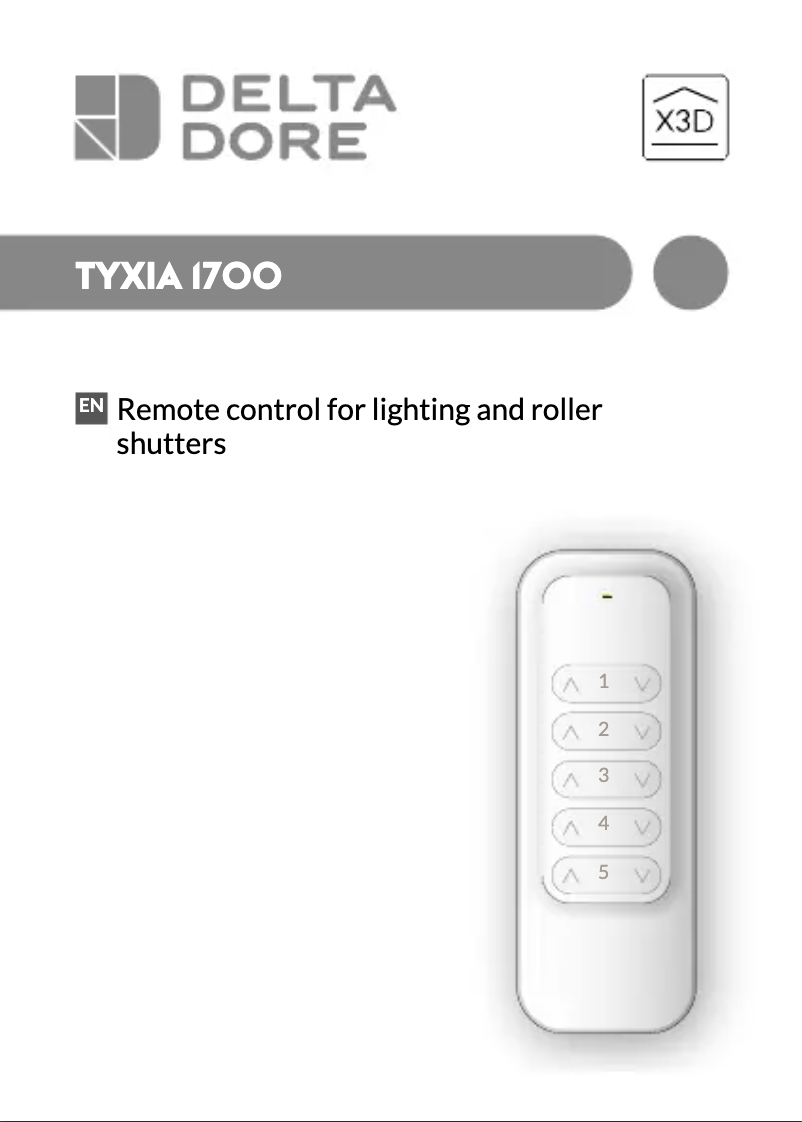 Image de la première page du manuel de l'appareil Tyxia 1700