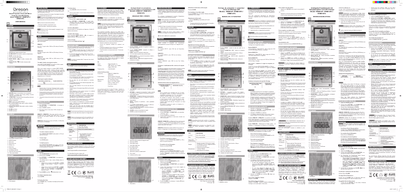 Page 1 de la notice Manuel utilisateur Oregon Scientific RRM612P