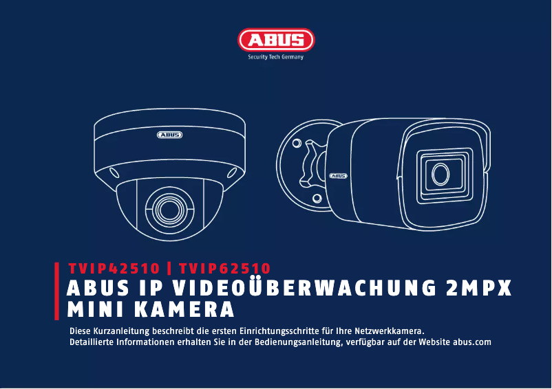 Page n°1 - Guide d'installation Abus TVIP42510