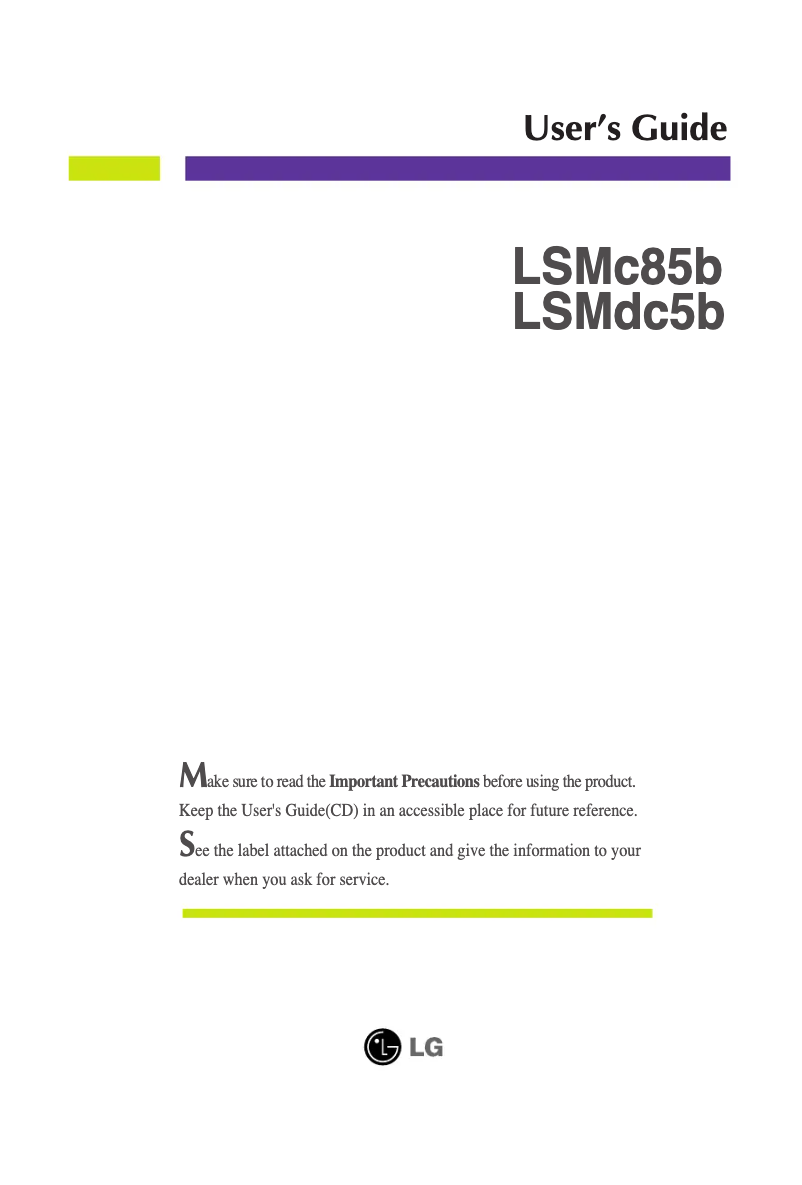 Página 1 del manual Manual de usuario LG LSM2150